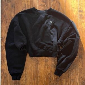 ALO Yoga Black Crew Neck Sweater